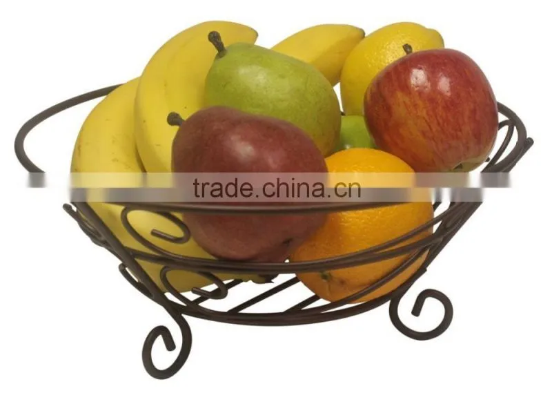 Round Silver stainless steel bread basket