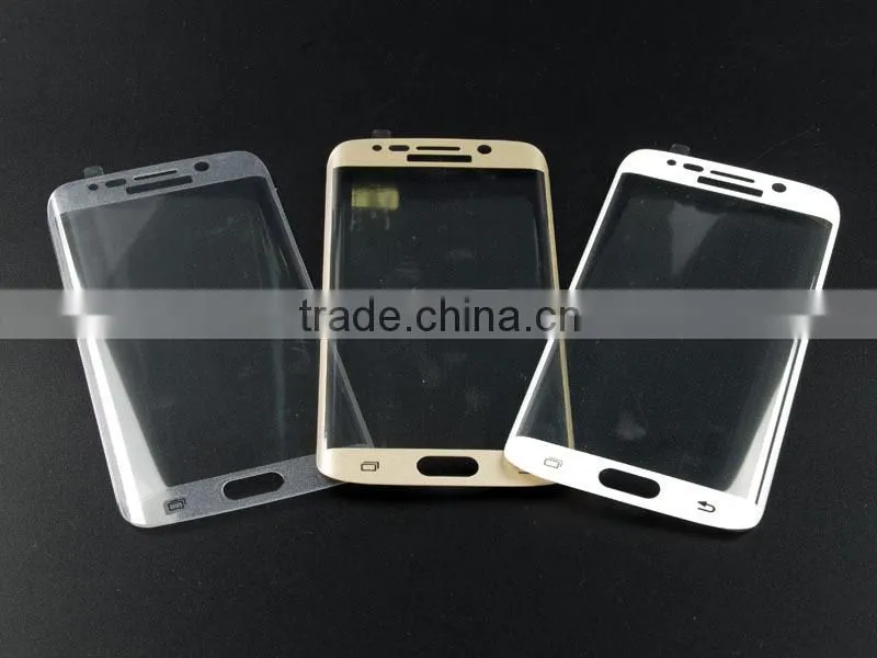New product for samsung S6 edge full cover tempered glass original colors , for galaxy s6 edge plus glass full screen protector