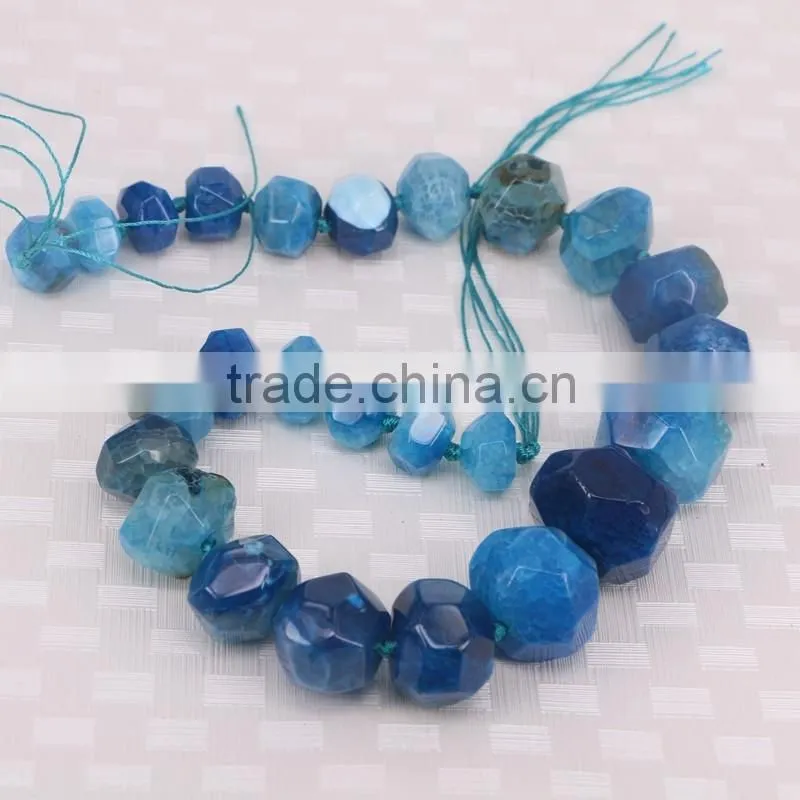 Fashion Agate stone beads Multi Color Agate Faceted beads for Bracelet Necklace Jewelry Making