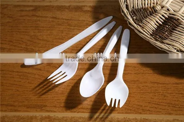plastic cutlery set,yellow plastic cutlery