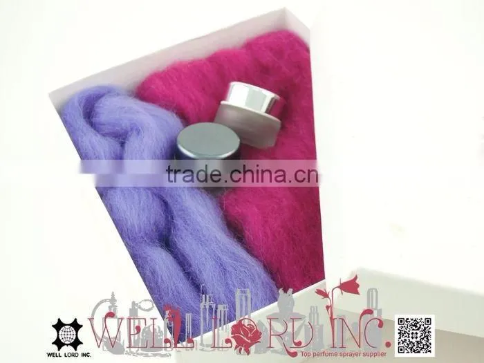 5ml cute navy blue cap empty matte glass Jar for skin care