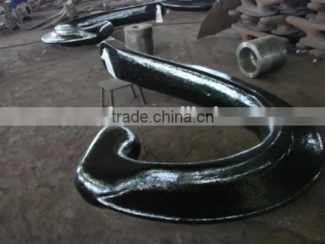 Single Claw Boat Anchor , Cast Iron Type J Hook