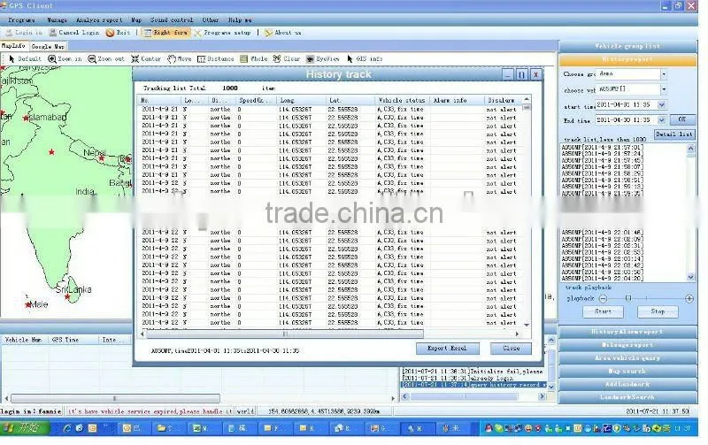 car location data logger with temperature sensor, GPS tracker