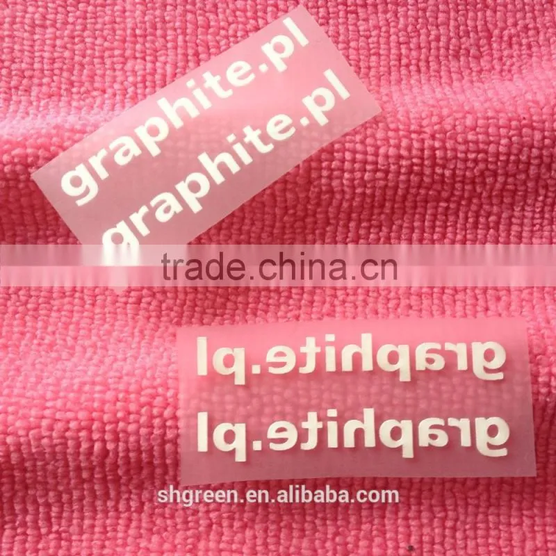 Black heat transfer printing label with 3D effect