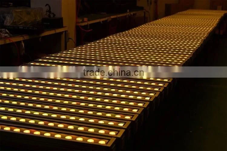 Direct Sale IP65 Outdoor DMX512 6in1 RGBWA+UV 24x15w LED Slim Cameleon Linear Panel LED Wash Bar Light