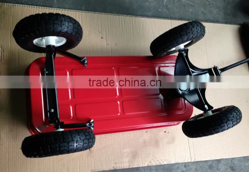 red color 4 wheels kids toy wagon TC1801A