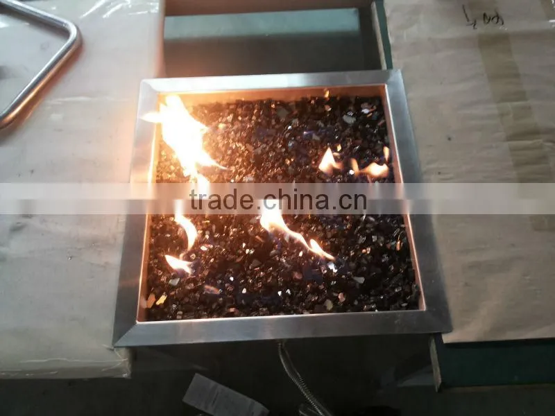 Outdoor Rectangle Gas Fire PIt System/fire bowl/Slate mosaic round mesa heating barbecue table fire pit