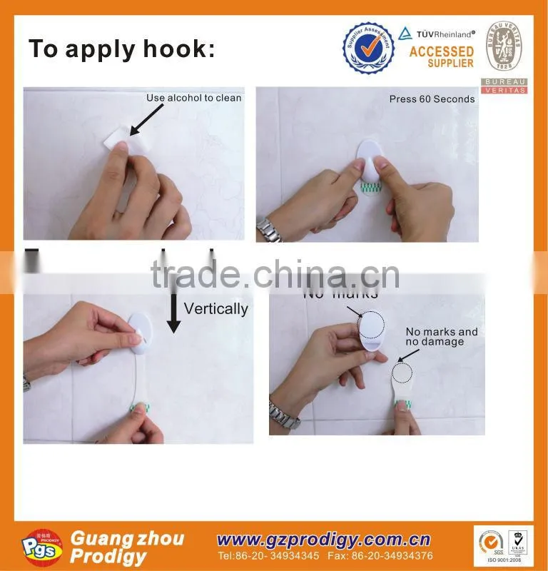 hot selling plastic self adhesive decorative coat hooks