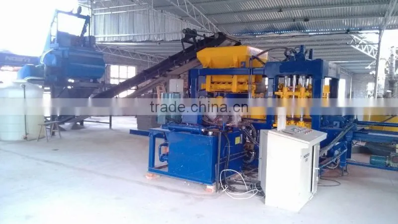 QT40-1 Concrete curbstone making machine concrete color interlocking blocks making machine colour interlock bricks maker