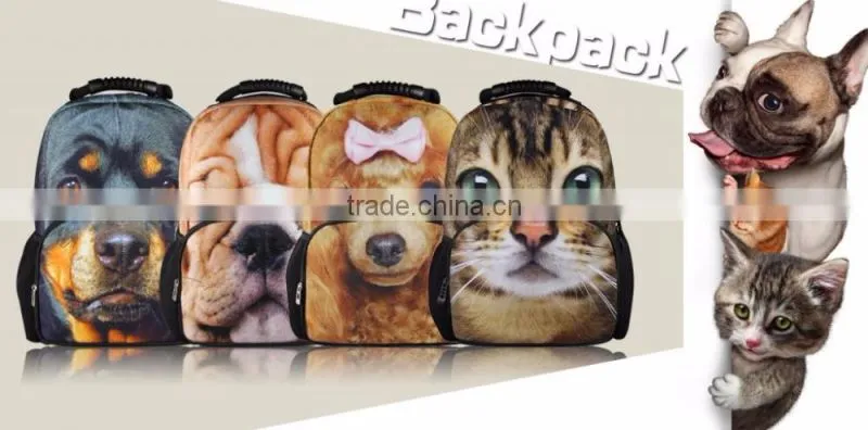 Fashion canvas Animal Backpack backpack for teenage girls