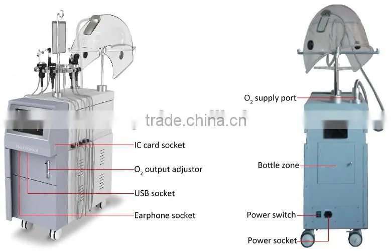 G882A spot remover machine water oxygen jet, facial oxygen machine, oxygen machine parts for sale