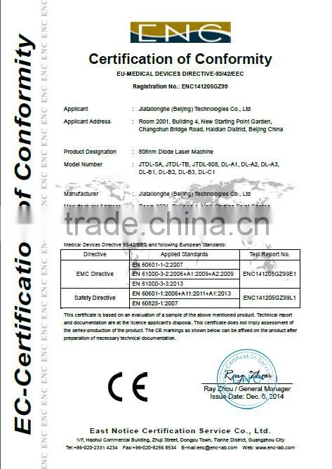 Professional 808nm Diode Laser Permanent Hair Removal with CE