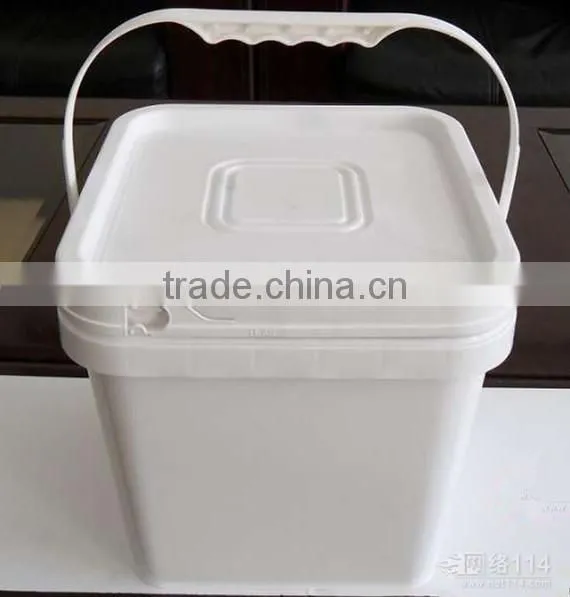 food grade18 L PP Plastic square pail with sealed lid