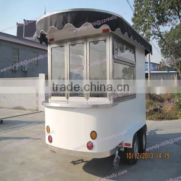 Hand push food cart for sale/food trailer/mobile food van
