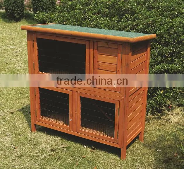 large outdoor wooden chicken coop house with bitumen roof