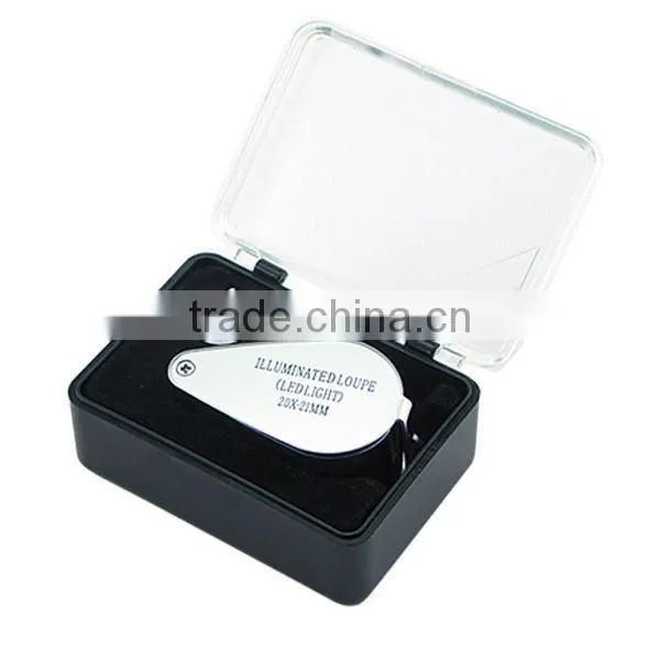 20x Magnifying Optical Glass LED Light Jeweler Loupe