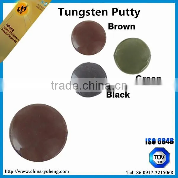 Brown / Black / Green color tungsten putty for weight balance,