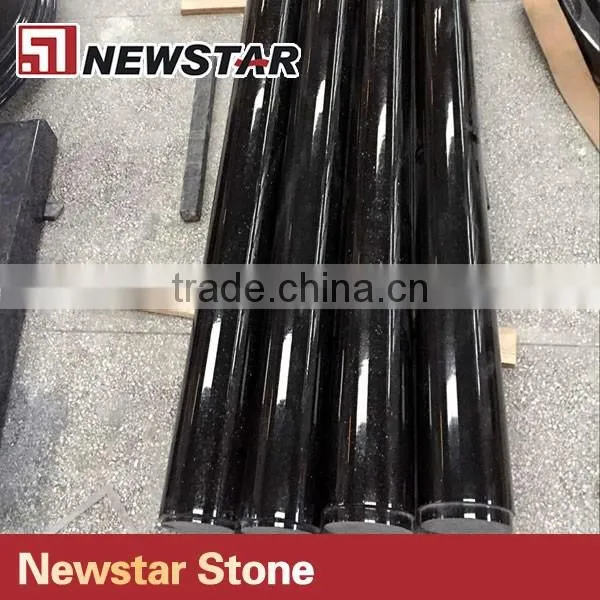 Newstar black galaxy gravestone with pillar