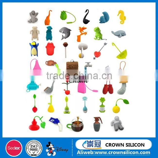 FDA Promotion Custom Colored Stainless Steel Silicone Tea Infuser