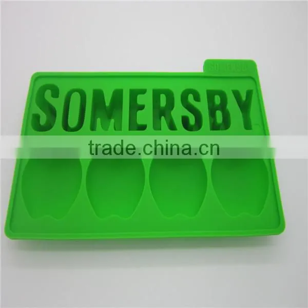 Durable eco-friendly square shape silicone ice tray