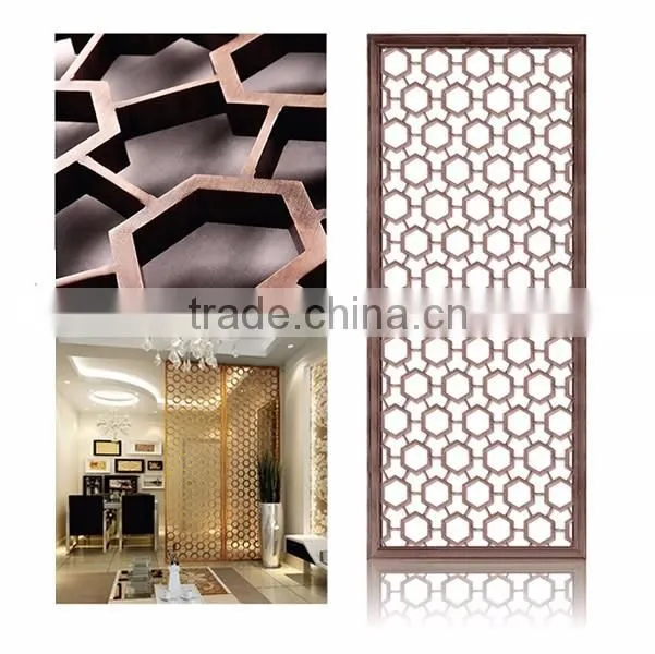Metal Folding Room Divider Screen For Interior Decoration