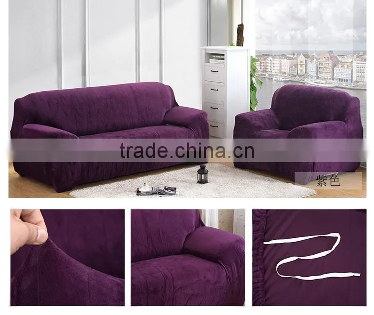 wholesale quality Autumn winter elastc flannel fabric protective sofa cover LQ-SC100