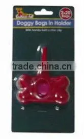 High quality pet clean up bags with bone shaped dispenser