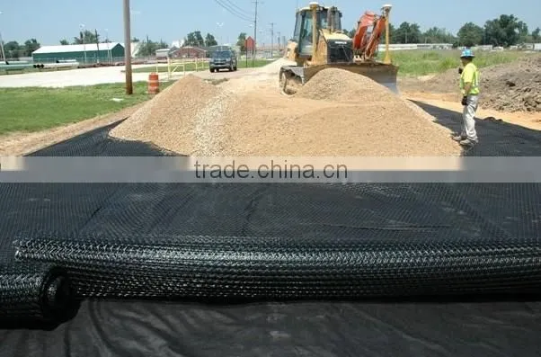 Plastic Geogrid for soil stabilization/reinforcement for weak saturated soils