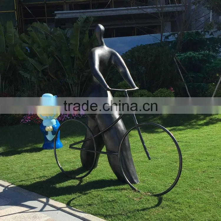 Bronze FRP rider sculpture statue