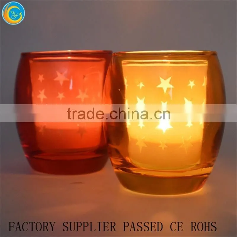 Double layer glass candle holder