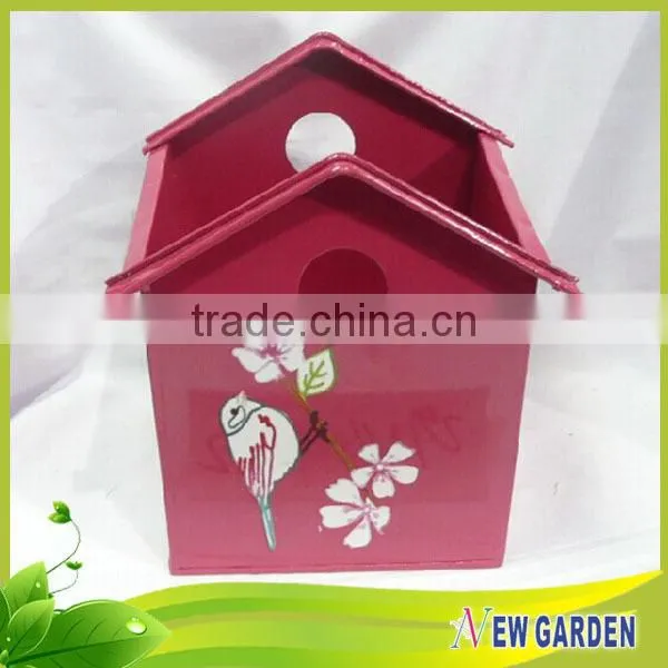Customized Designed House Shape With Cover Small Decorative Flower Pots