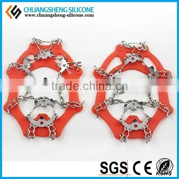 WINTER RUBBER SHOES COVER/ICE GRIPPER FOR CLIMBING OR WALKING ON SNOW AND ICE