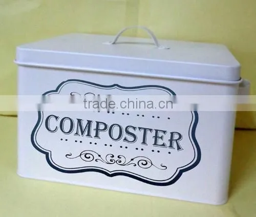 new tin storage container garden composter
