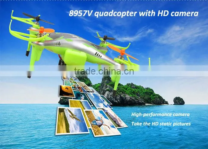 Quad Helicopter 8957V 2.4GHZ 4CH Gyro RC Drone with HD Camera