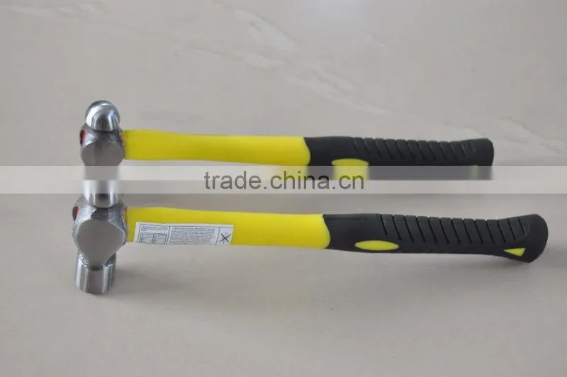 British type ball pein hammer with fiberglass handle