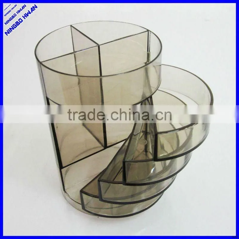 High quality 4 layers multifunction plastic round pen holder