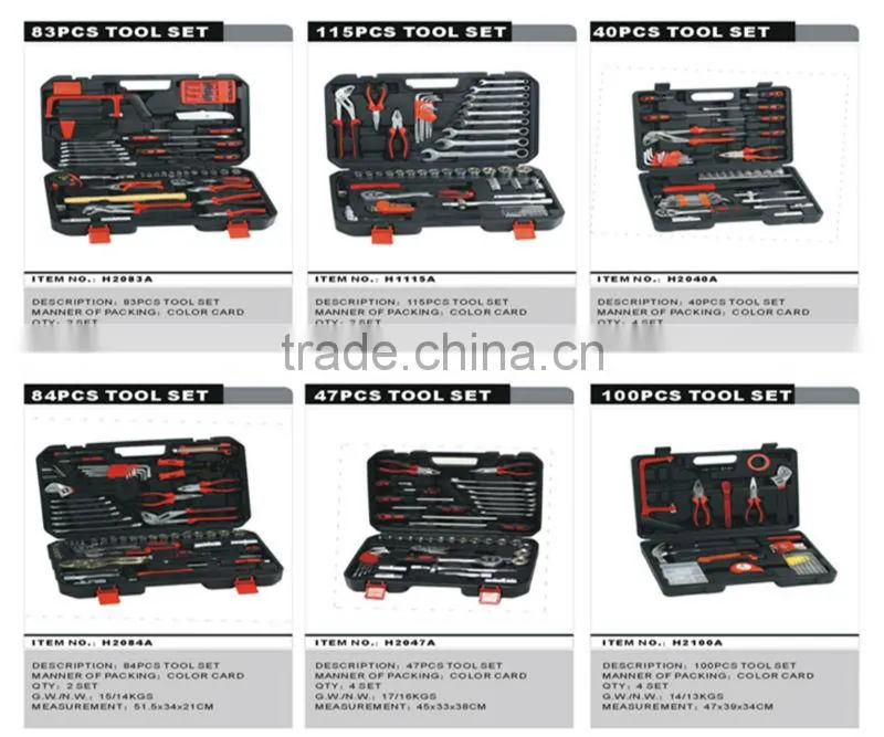 new 2014 tool box manufacturer tractor China wholesale alibaba SS095A01 professional auto mentence 94pcs socket tool set