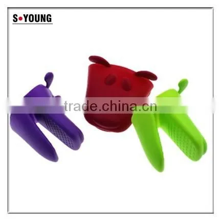 10106 dog head shape Silicone Heat Resistant Grilling BBQ Gloves for Cooking, Baking