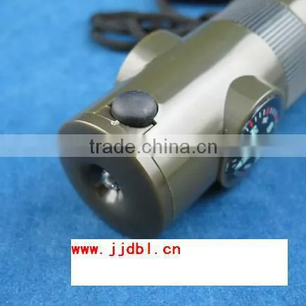 7 in 1 whistle compass with multifunction for survival