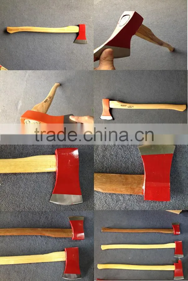 Super solid stainless steel wood handle firefighter axe