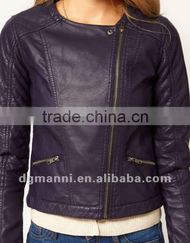 New style women's outdoor waterproof leather jacket