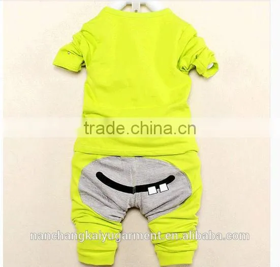 children clothing set high quality cute print clothing set