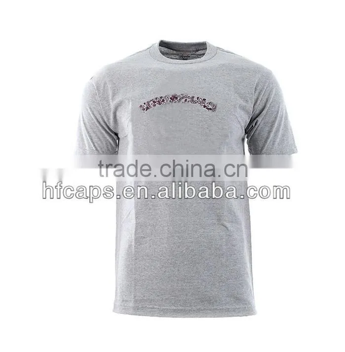 Summer men customized bulk print 100% cotton short sleeve t-shirt