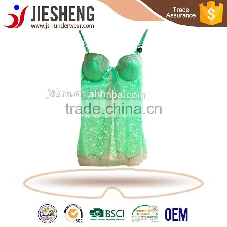 open hot sexy girl night dress full coverage lace sleep wear sexy image night dress(Accept OEM)