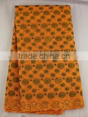 new design eyelet voile lace fabric with circle patterns SL0308