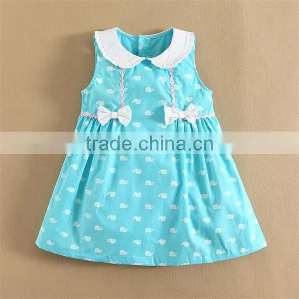 Fashion 2015 Newest Summer Woven Design Cotton Baby Top for Girls from 12Months to 6 Years