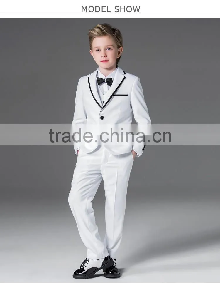 Elpa NXB0082 formal designer fancy wholesale black 3 piece white boys suits