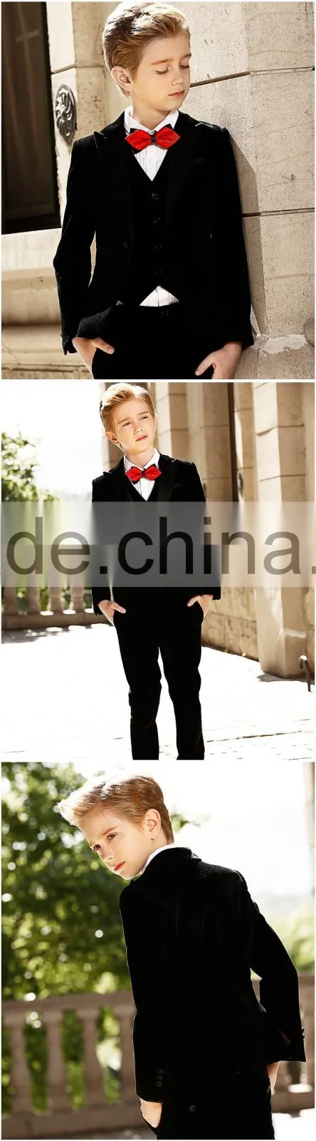 Handsome baby boys black party suits for teenagers