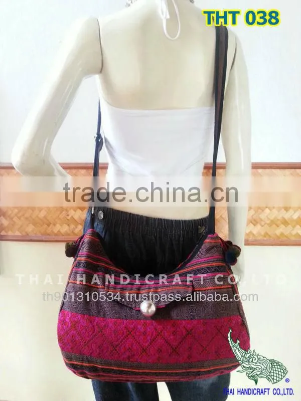 Thai Embroidered HMONG Hill Tribe Tote Hand Bag Shoulder Bag Cross Body Bag
