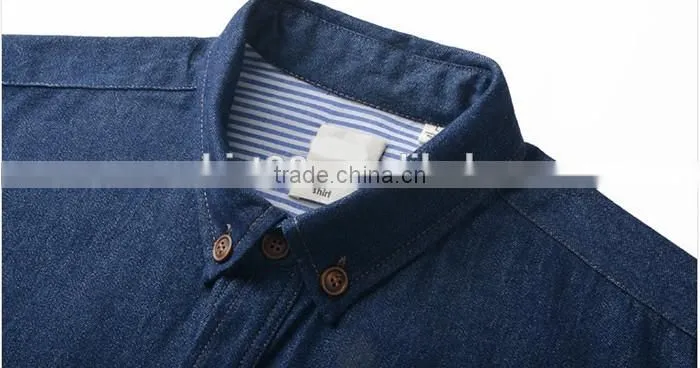 2016 new design denim shirts for men